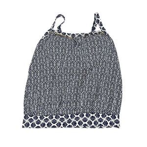 Lands’ End Blouson Navy & White Tankini Top size 10D